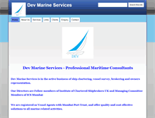 Tablet Screenshot of devmarineservices.com